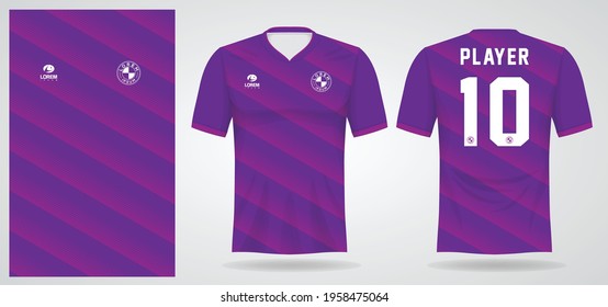 purple sports jersey template for team uniforms and Soccer t shirt design