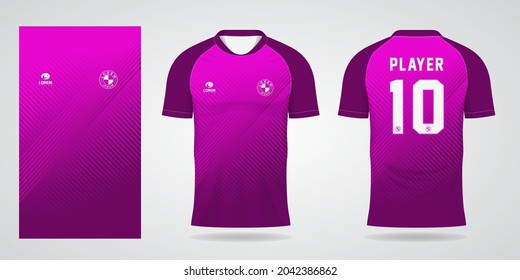 purple sports jersey template for team uniforms and Soccer t shirt design