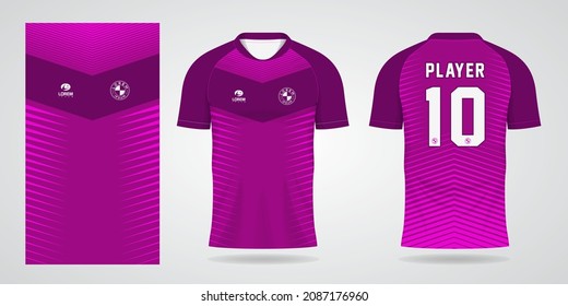 purple sports shirt jersey design template