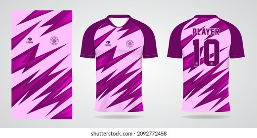 purple sports shirt jersey design template