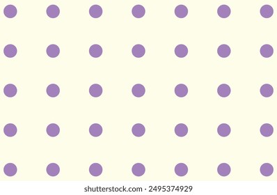 Purple spots on a light yellow background. Purple polka dots on the fabric.