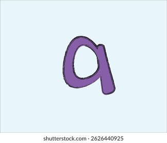 Logotipo de carta Q pintado com spray roxo