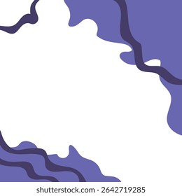 purple square frames template illustration poster design flat