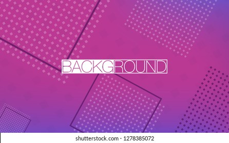 Purple square gradient background-pattern with shaped squares frames and dotted patterns in back