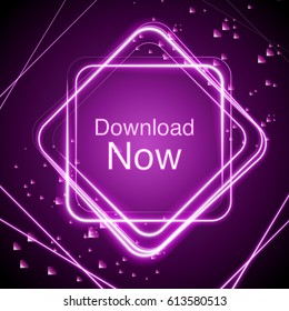 purple square line glowing