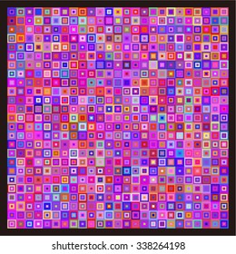 Purple square pattern background. Simplistic mosaic and minimalist abstract vector wallpaper.