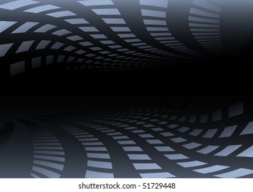 Purple squared tunnel walls