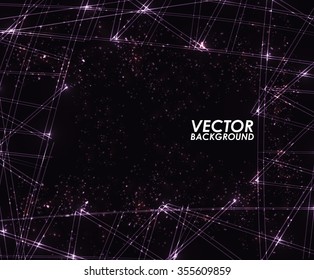 Purple Squares digital Background with Text - Vector illustration.
