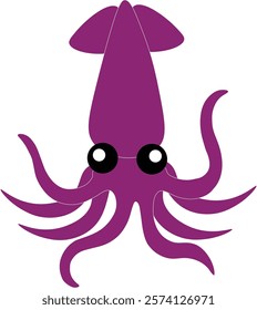 purple squid in the sea