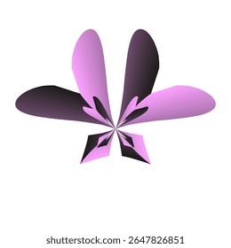 Purple star abstract. Geometric sharp shape. Crystal form illustration. Vector mystic symbol.
