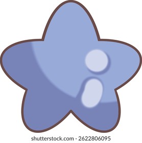 Purple Star Cartoon Icon Clip Art