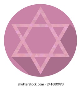 purple star of David in cristal object 