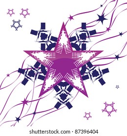Purple star design