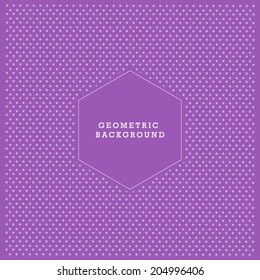 Purple star geometric glamour background. Vector graphic template.