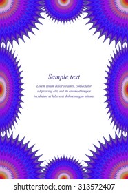 Purple star page border design template