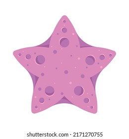 Purple Starfish Animal Sealife Icon