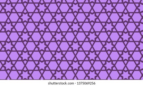 Purple Stars Background Pattern Design