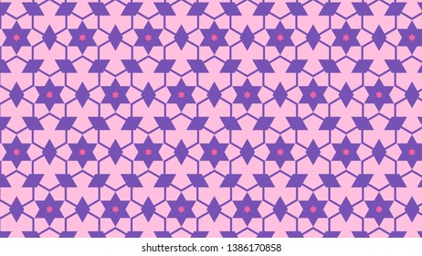Purple Stars Pattern Background Vector
