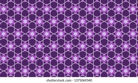 Purple Stars Pattern Illustrator