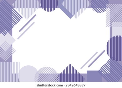 violetter Streifen mit verschiedenen Formen, Vektorgrafik.