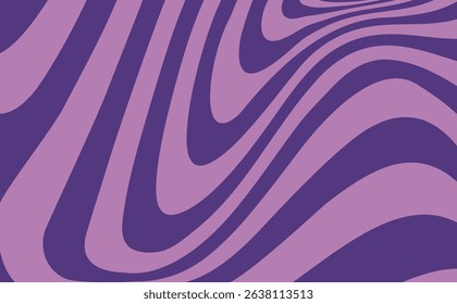 A purple striped background. Deformed curved violet background. Colorful bright texture.