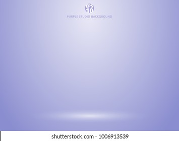 Purple studio background with lighting for valentines day. Vector illustration