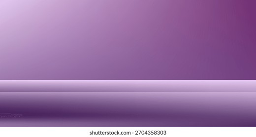 Purple studio background. Purple and pink Background Empty Room Studio with table.