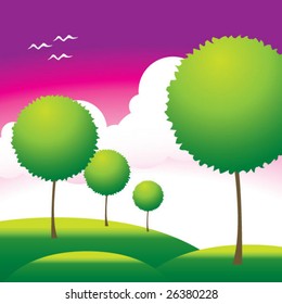 campo de verano púrpura