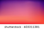 Purple Sunset Blurred Vector Background. Purplish Red Orange Gradient Mesh. Trendy Out-of-focus Effect. Dramatic Saturated Colors. HD format Proportions. Horizontal Layout.