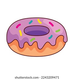 purple sweet donut pastry product