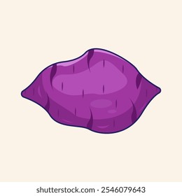 Ilustración de batata púrpura. Concepto de Vector vegetal.