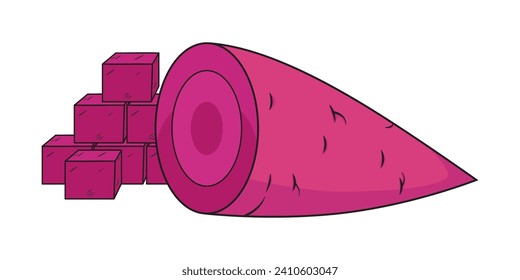 Purple sweet potato vector design, icon and graphic design