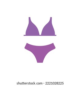 purple swimsuit icon vector image white background