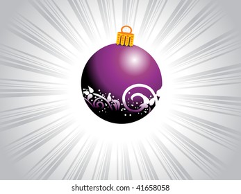 purple swirl design with light bulb rays background