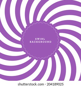 Purple swirly abstract background. Vector graphic template.