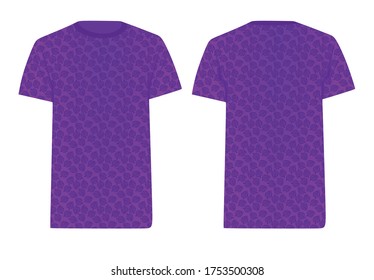Purple  t shirt leaf pattern. vector