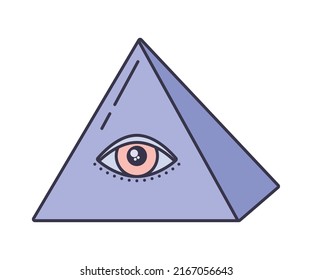 purple tarot pyramid over white