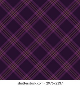 Purple tartan diagonal seamless pattern background