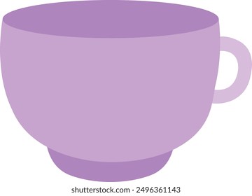 Purple teacup isolated on white
