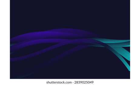 Purple and teal abstract gradient background with smooth flowing lines and dark shadowy depth.