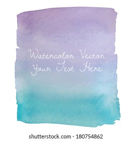 Purple and Teal Vector Watercolour Background Wash