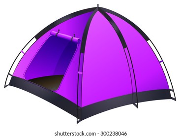 Purple tent with simple design