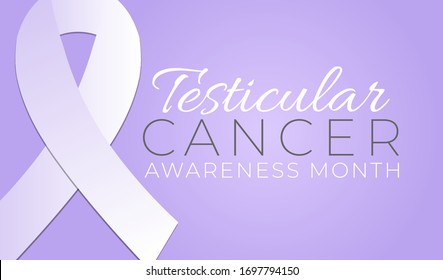 Purple Testicular Cancer Awareness Month Background Illustration