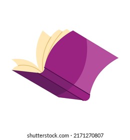 Purple Text Book Open Icon