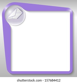 purple text box with envelope