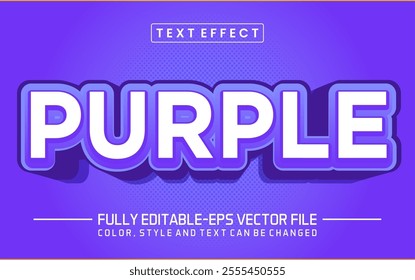Purple text editable style effect