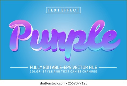 Purple text editable style effect