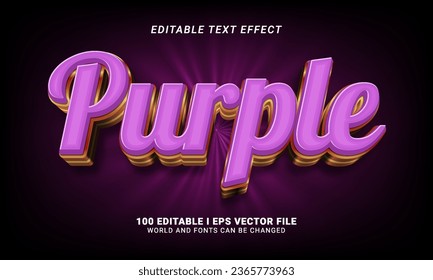 estilo gráfico de efecto de texto púrpura