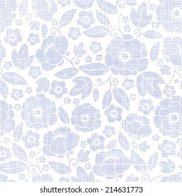 Purple textile flowers texture seamless pattern background