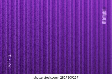Purple texture on corrugated metal container siding with fine grain. Fluted ribs form a speckled surface with sparse white marks. Vector corrugated texture for poster design or digital advertising